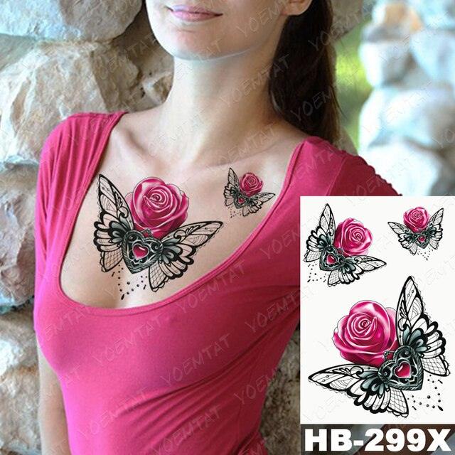 Different Stylish Waterproof Temporary Tattoo Sticker Heart Knife Angel Makeup Tattoos For Women Men