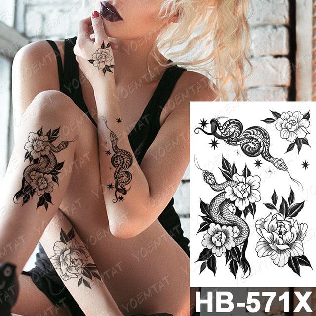 Different Stylish Waterproof Temporary Tattoo Sticker Heart Knife Angel Makeup Tattoos For Women Men