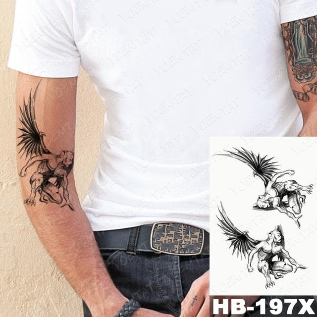 Different Stylish Waterproof Temporary Tattoo Sticker Heart Knife Angel Makeup Tattoos For Women Men