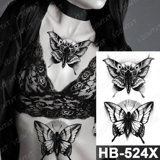 Different Stylish Waterproof Temporary Tattoo Sticker Heart Knife Angel Makeup Tattoos For Women Men