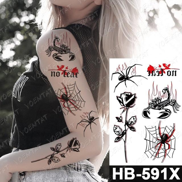 Different Stylish Waterproof Temporary Tattoo Sticker Heart Knife Angel Makeup Tattoos For Women Men