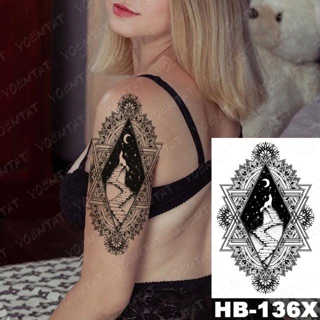 Different Stylish Waterproof Temporary Tattoo Sticker Heart Knife Angel Makeup Tattoos For Women Men