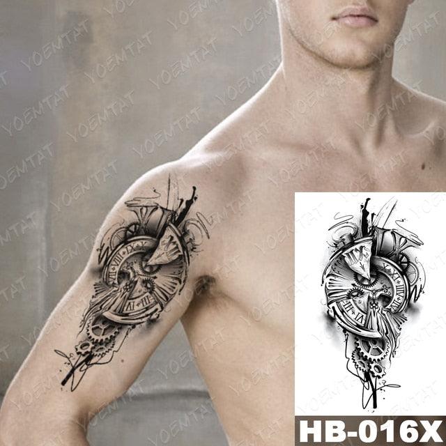 Different Stylish Waterproof Temporary Tattoo Sticker Heart Knife Angel Makeup Tattoos For Women Men