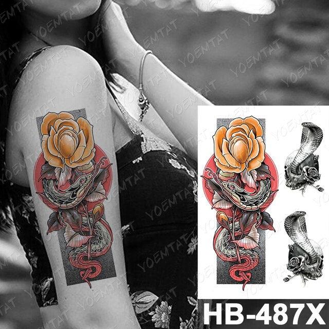 Different Stylish Waterproof Temporary Tattoo Sticker Heart Knife Angel Makeup Tattoos For Women Men
