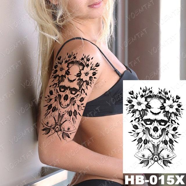 Different Stylish Waterproof Temporary Tattoo Sticker Heart Knife Angel Makeup Tattoos For Women Men