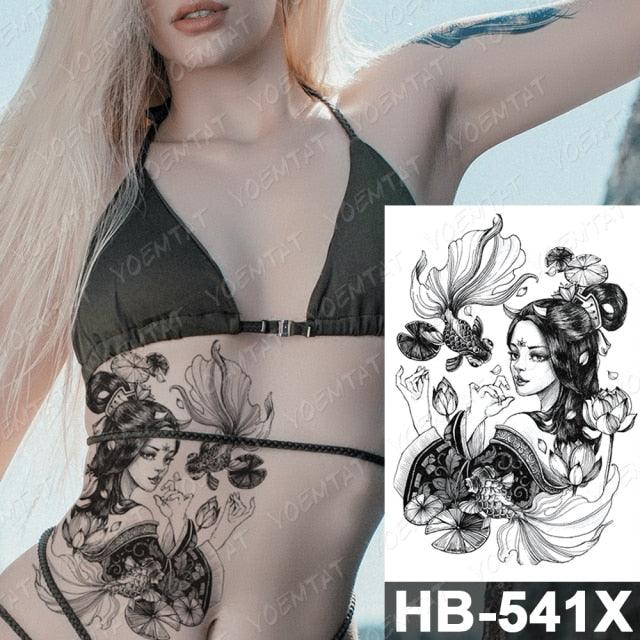 Different Stylish Waterproof Temporary Tattoo Sticker Heart Knife Angel Makeup Tattoos For Women Men