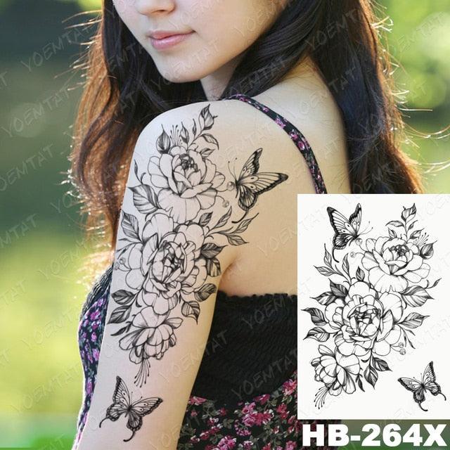 Different Stylish Waterproof Temporary Tattoo Sticker Heart Knife Angel Makeup Tattoos For Women Men