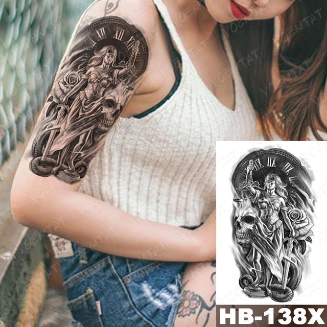 Different Stylish Waterproof Temporary Tattoo Sticker Heart Knife Angel Makeup Tattoos For Women Men