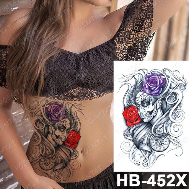 Different Stylish Waterproof Temporary Tattoo Sticker Heart Knife Angel Makeup Tattoos For Women Men