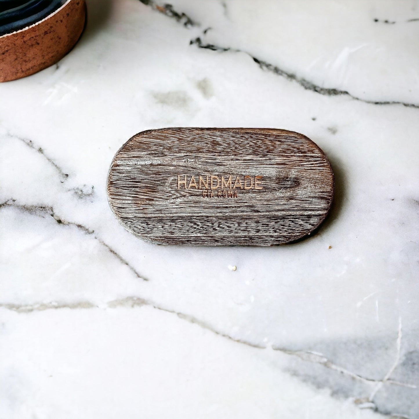 Handmade Rustic Wood Tray For Two 16oz Dispensers And Vanity Countertop Tray