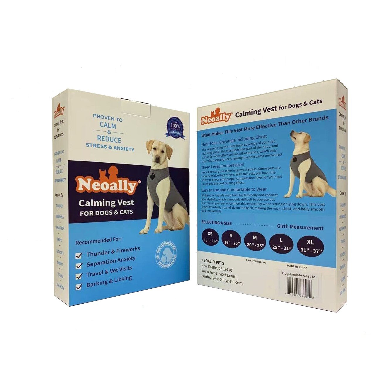 Gilet de récupération chirurgical NeoAlly amélioré pour chiens et chats