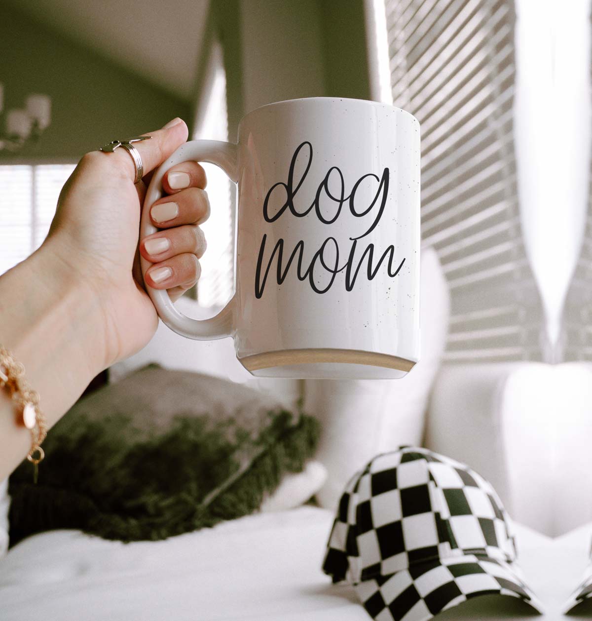 Mug en céramique 47 cl "Dog Mom" - Cadeau amusant pour les amoureux des chiens