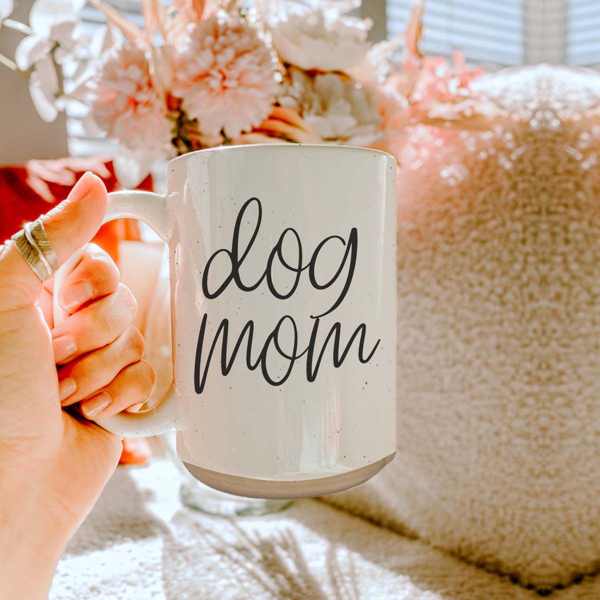 Mug en céramique 47 cl "Dog Mom" - Cadeau amusant pour les amoureux des chiens