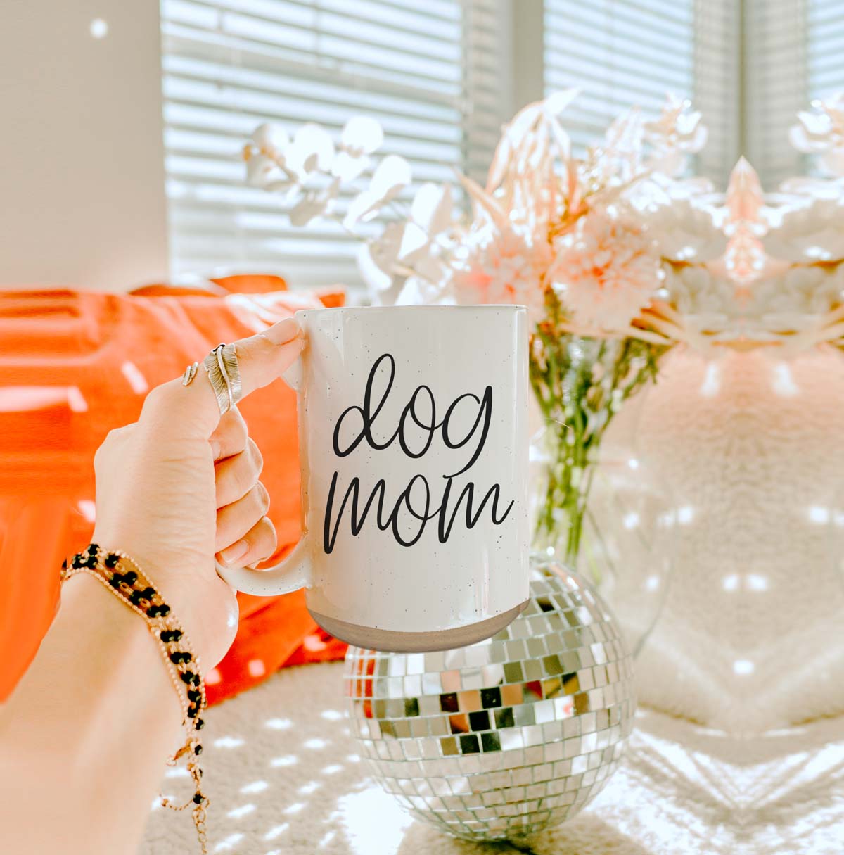 Mug en céramique 47 cl "Dog Mom" - Cadeau amusant pour les amoureux des chiens