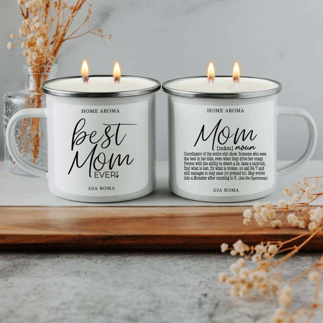 Mothers Day Candle Mug 16oz Reusable Metal Candle Soy Gift