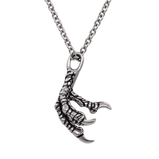Collier avec pendentif patte de dragon en acier inoxydable de style gothique