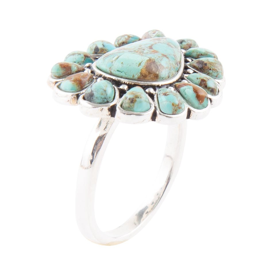 Bague multi-pierres turquoise Durango