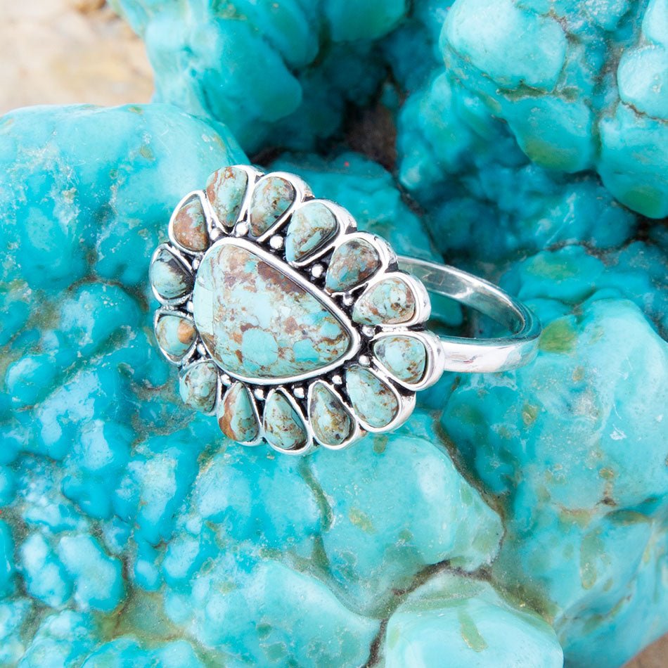 Bague multi-pierres turquoise Durango