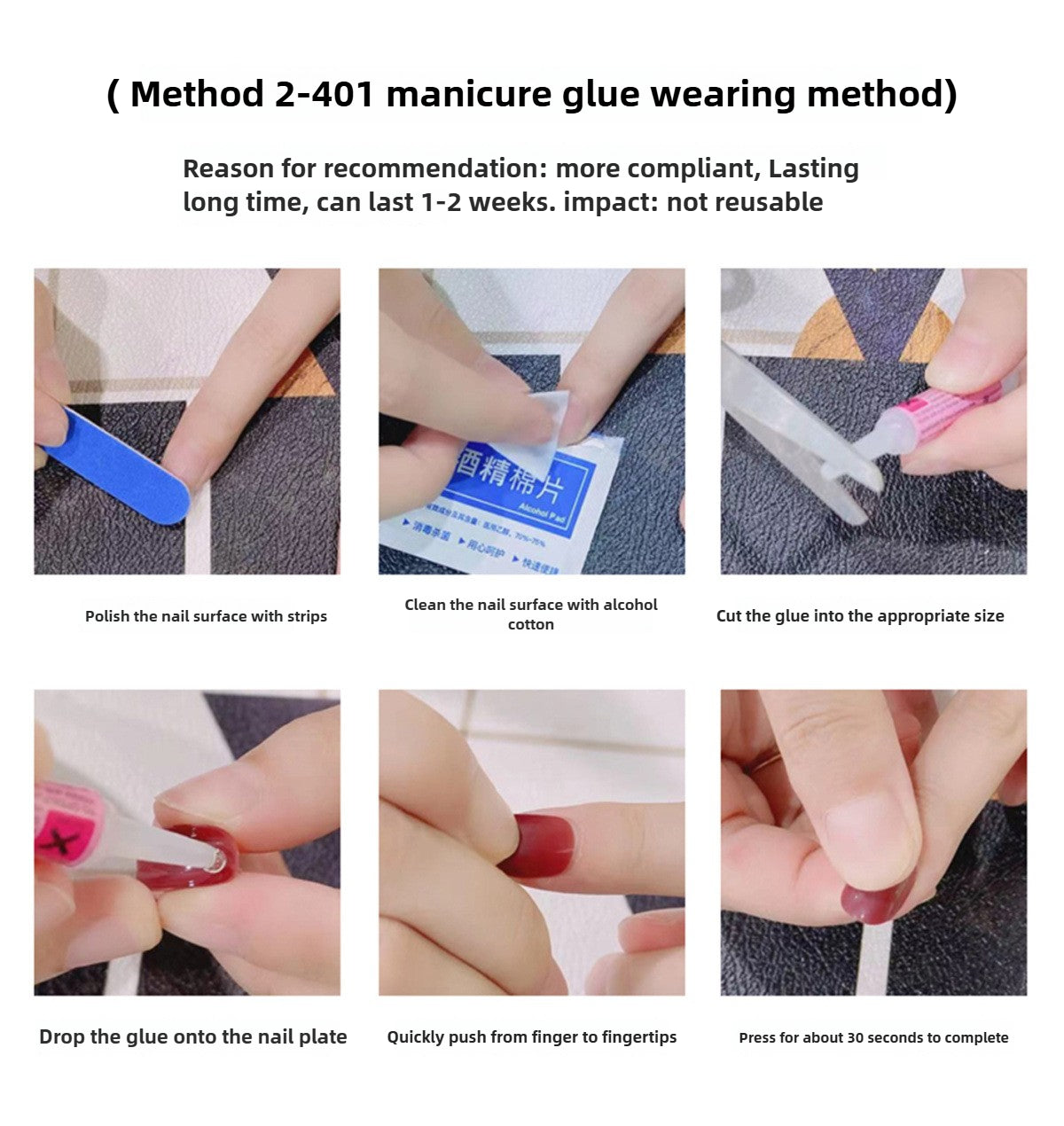 1039- Handmade press on nails fake nails removable