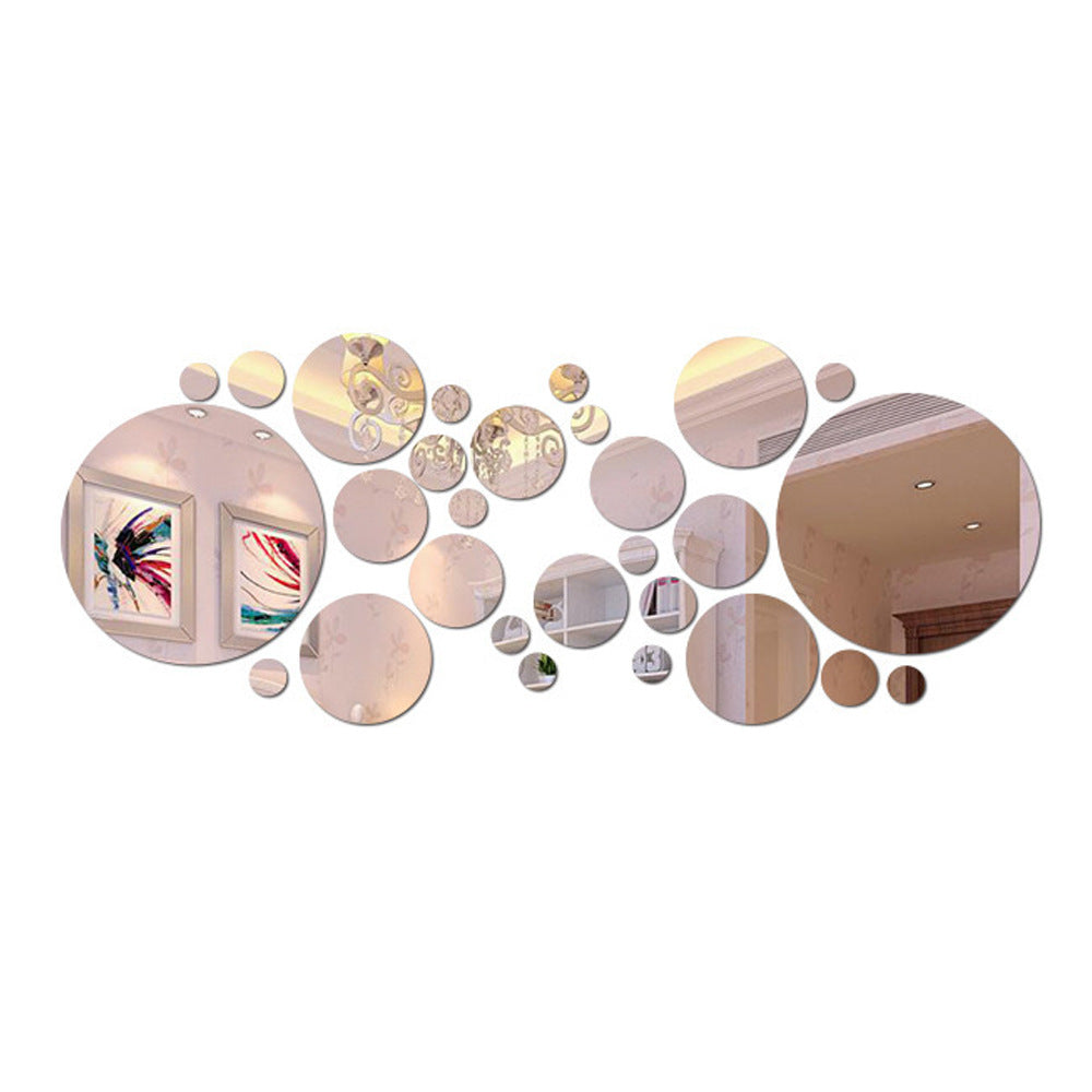 Big And Small Circles Mirror Sticker 3D Stereo Acrylic Wall Decoration