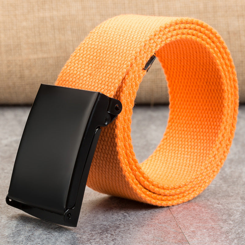 Snap-Clasp Canvas Mens Candy-Colored Belt