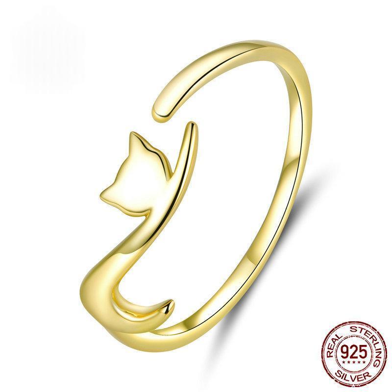 Fashionable And Minimalist Gold Open Ring