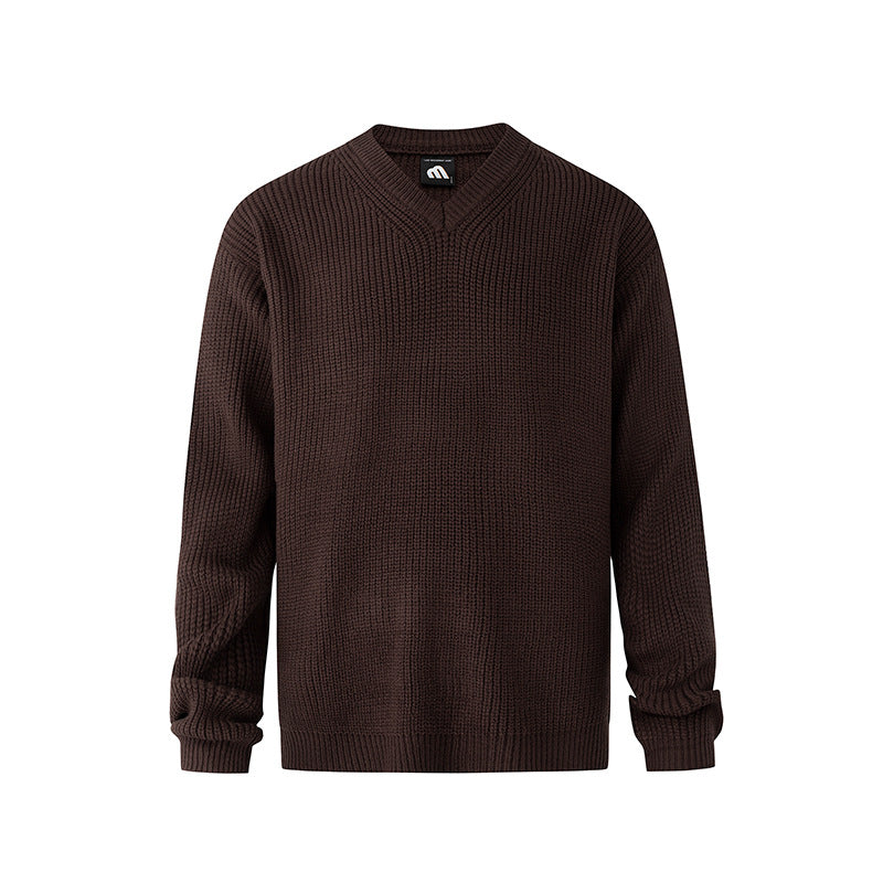 Mens AutumnWinter Loose-Knit Bottoming Sweater