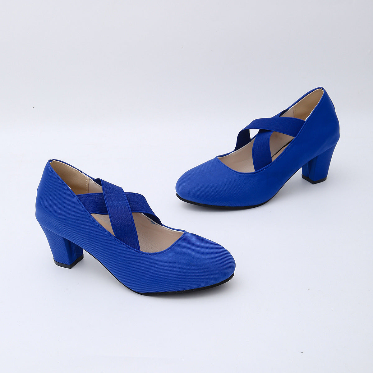 Arrival French-style Elegant Chunky-heel Large-size Pumps For Women