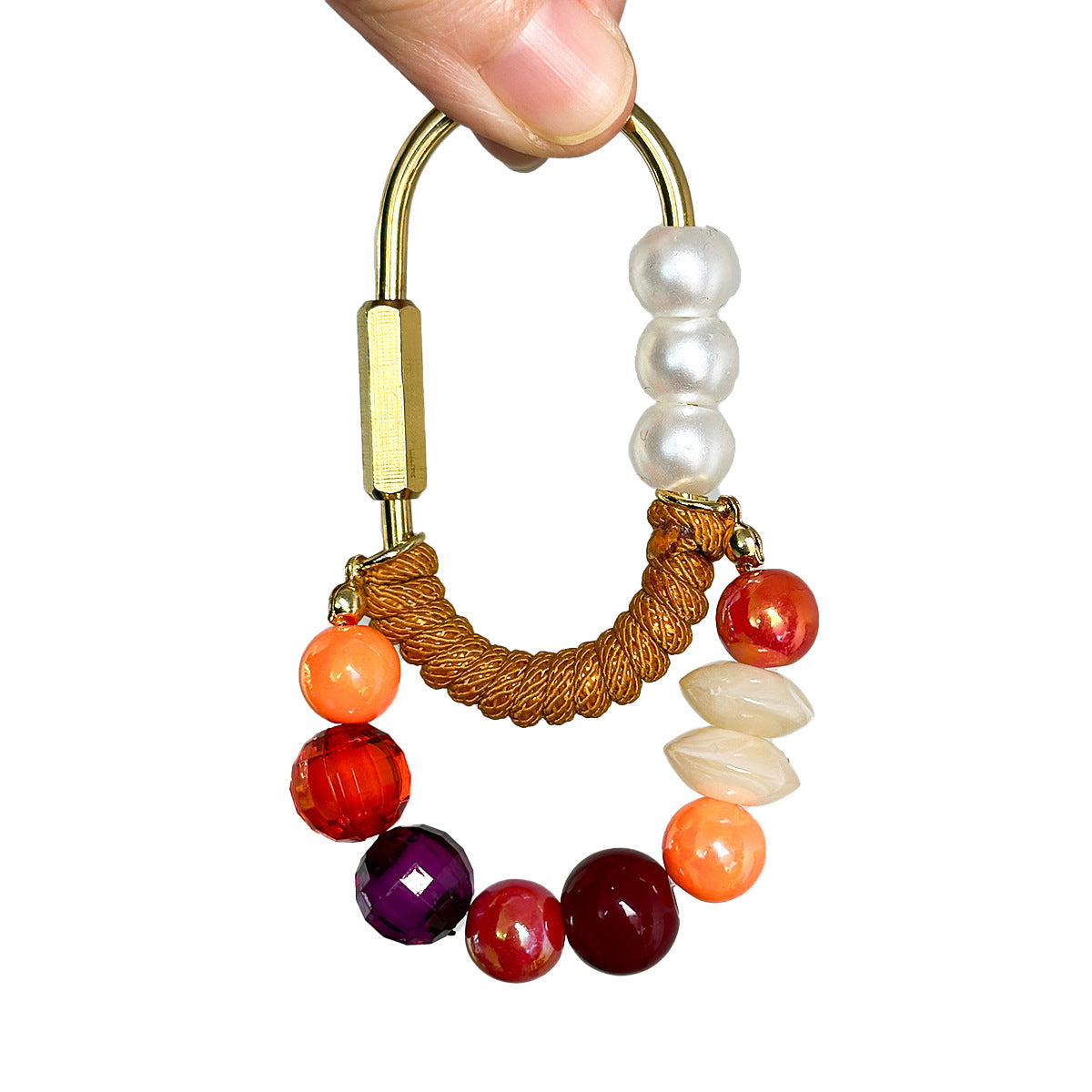 Crystal Bead Heart-shaped Bag Charm