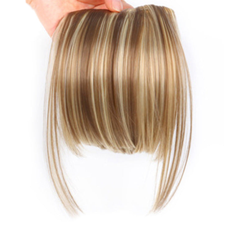 Womens Side-swept Bangs With Hair Clips Synthetic European And American-style Wig With Side Bangs