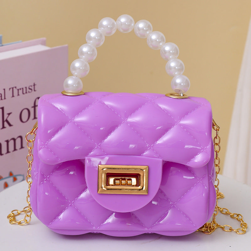 Handheld Candy Bag Solid Color Single Shoulder Strap