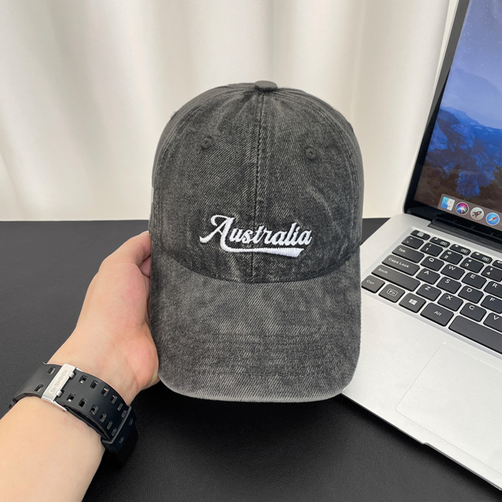 Monochromatic Individuality Frayed Letter Embroidery Washed-out Vintage Trend Fashion Holey Brim Baseball Cap Street Travel