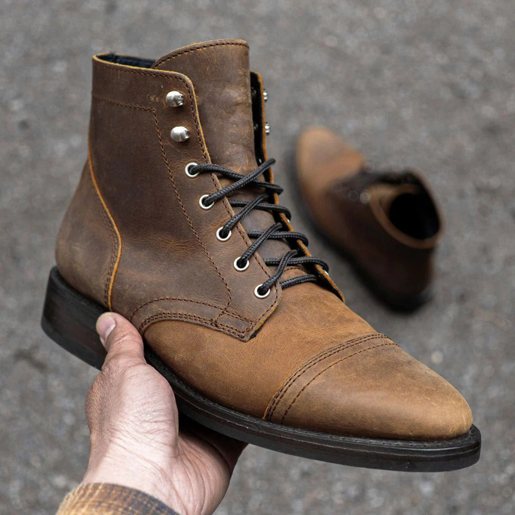 Mens Retro Round-toe Work Boots