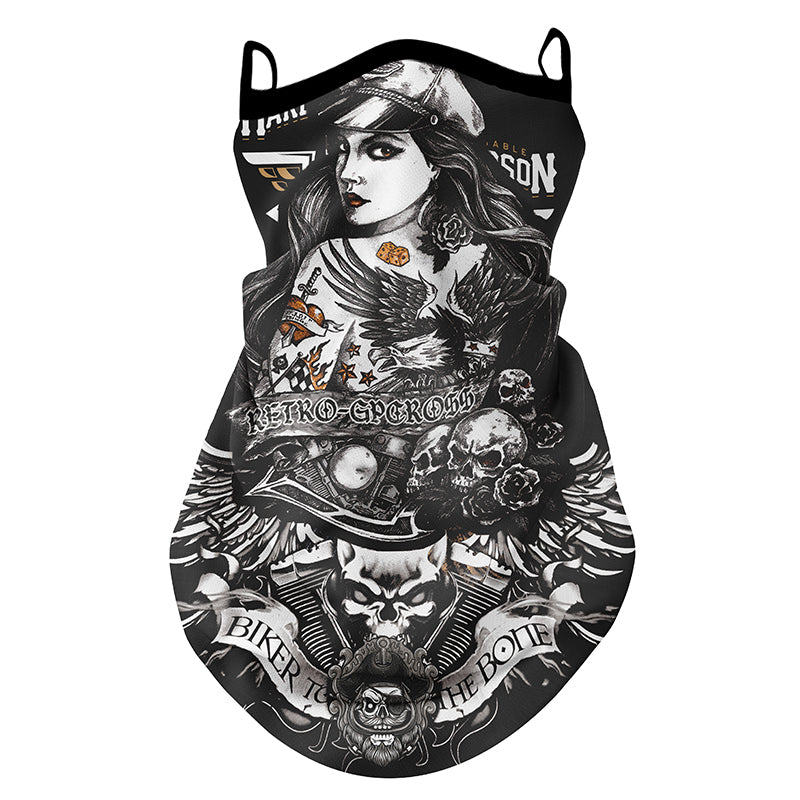 Motorcycle Riding Sun-protection Face Mask Ear-loop Headscarf