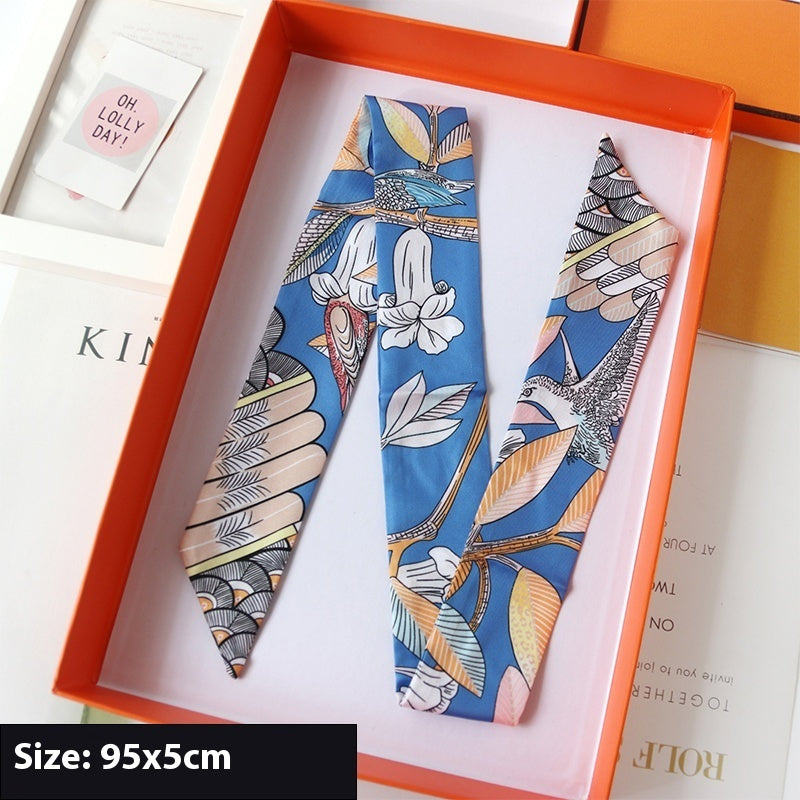 Thin Ribbon Bag Handle Decoration Scarf