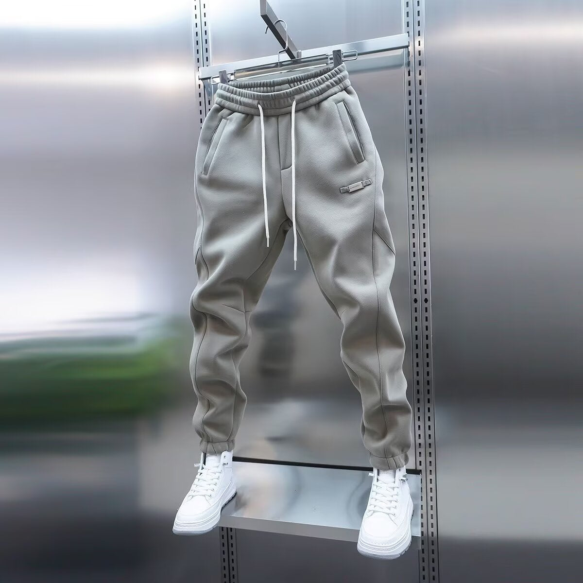 Shangbao Trendy Mens Spring Solid-Color Casual Sweatpants