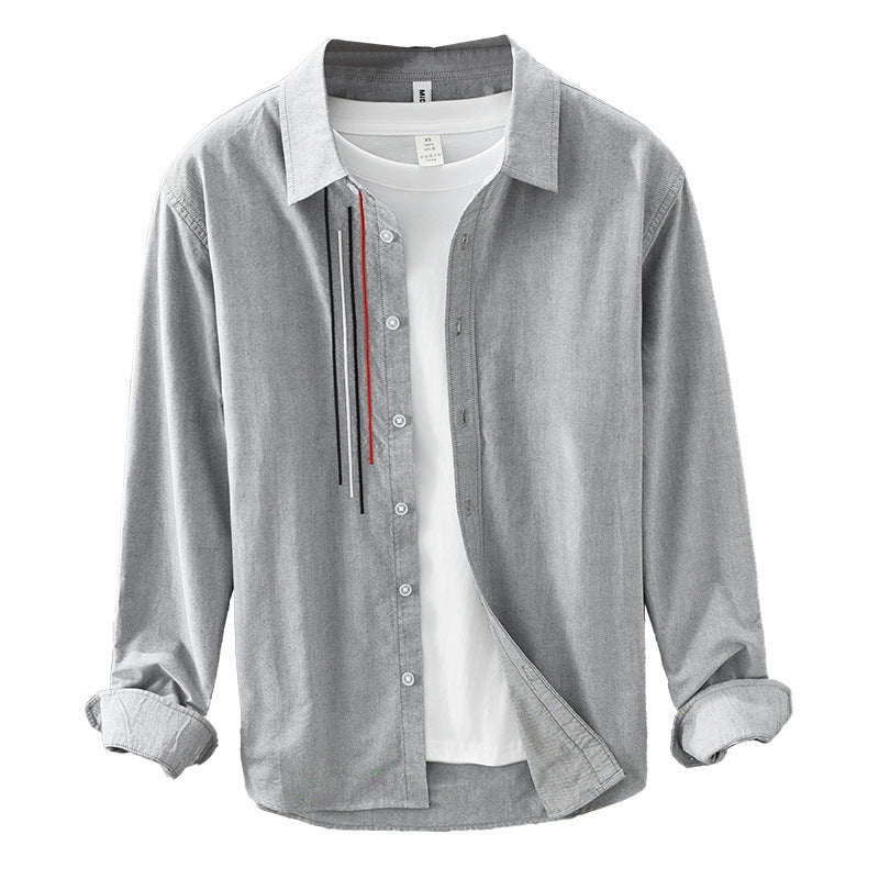 Cotton Long-sleeve Simple Handsome Casual And Versatile Shirt Jacket