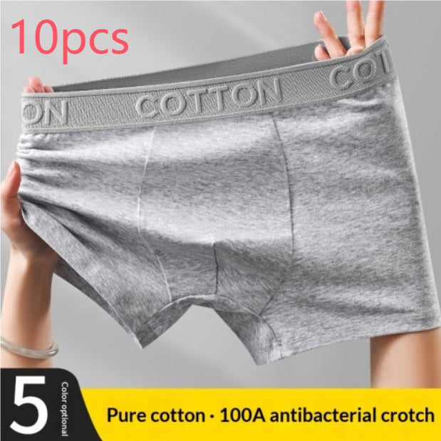 High-End Antibacterial Cotton Boxer Briefs For Men