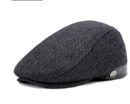Woolen Beret Herringbone Pattern Adjustable