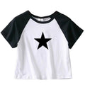 Women's Fashionable And Unique Pentagram Midriff-baring T-shirt