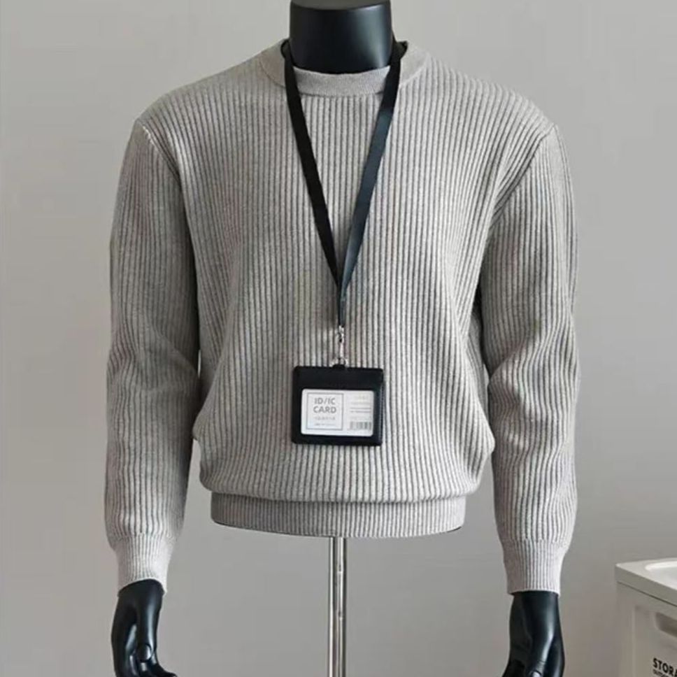 Knitted Sweater Men's Retro Loose Long-Sleeve Top