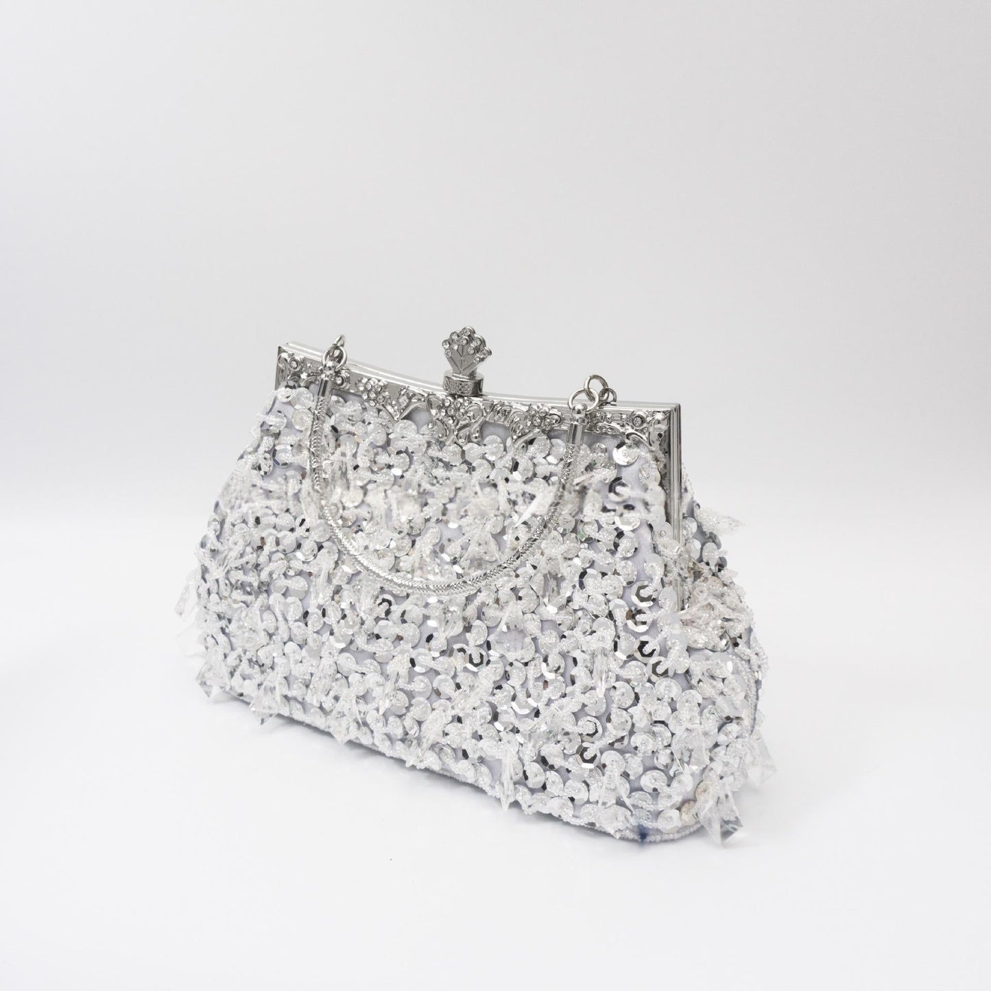 Acrylic Tassel-beaded Handbag With A Coin Purse Closure