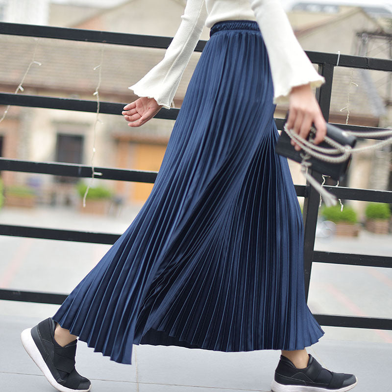 Pleated Skirt Skirt Spring And Summer New High Waist Retro Fashion