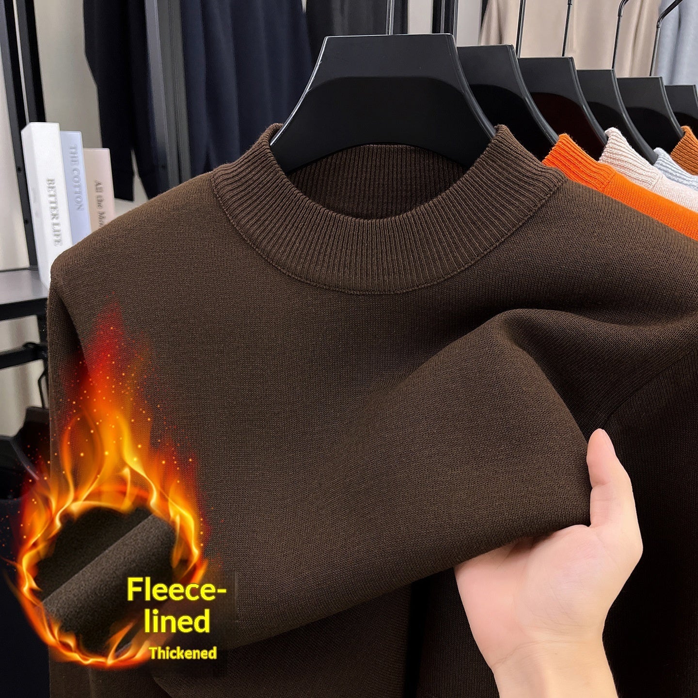 Mens Stylish Warm Knitted Base-layer Sweater