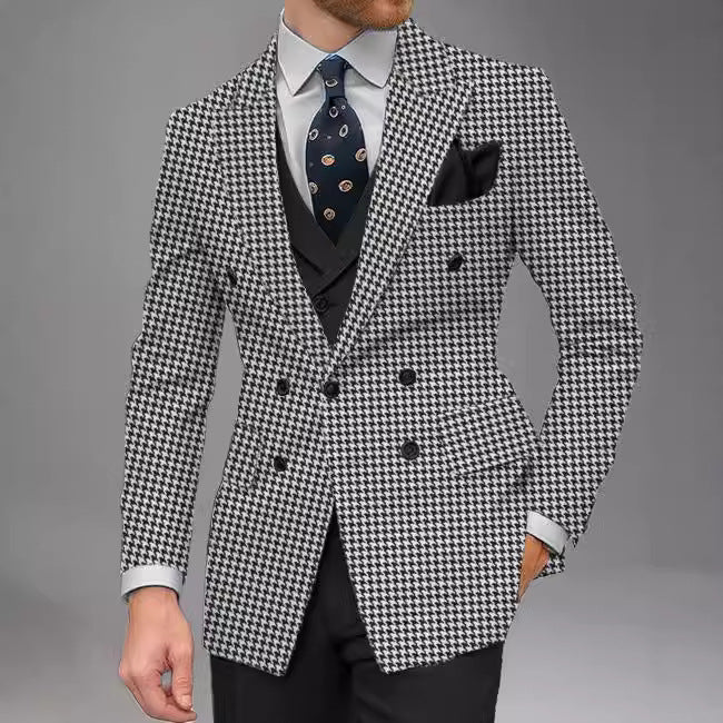 Business-Casual Tailored Suit Spring-Autumn Top For Men