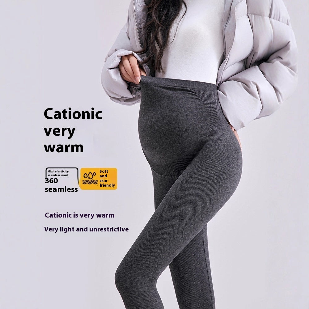 High Elastic Thermal Outerwear Clothing Plus Size Maternity Leggings