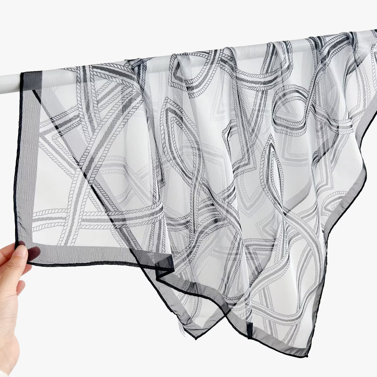 New Breathable Versatile Silk Chiffon Scarf For Women, Also Usable As A Shawl