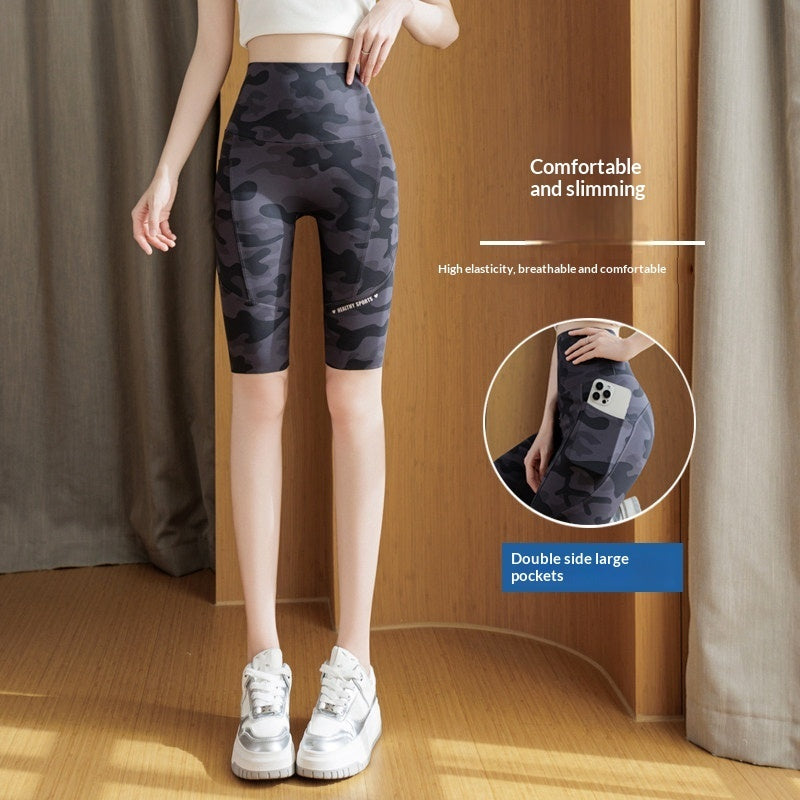 Camouflage Shark Slim-Fit Yoga Pants for Women – Multi-Length Camo Leggings