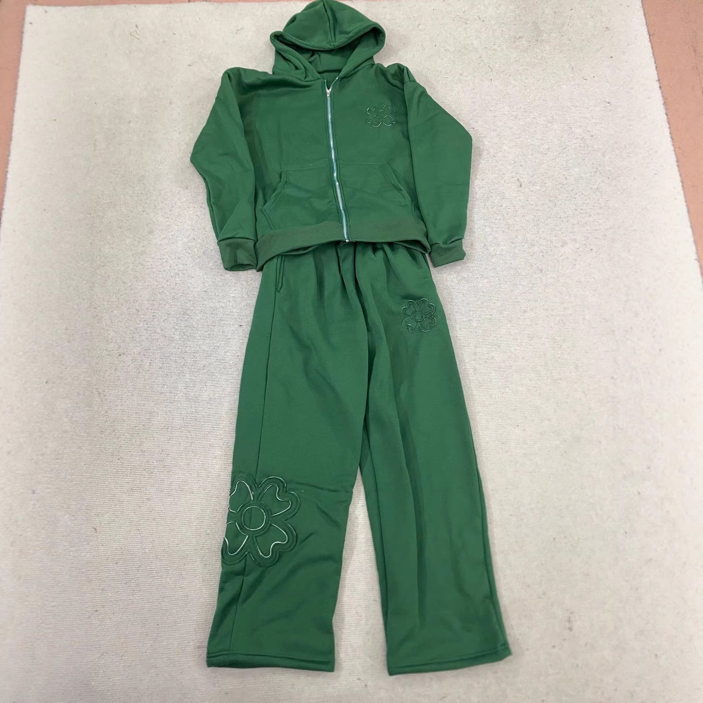 Loose-fit Tailored Hooded Zip-up Sweatshirt Jacket
