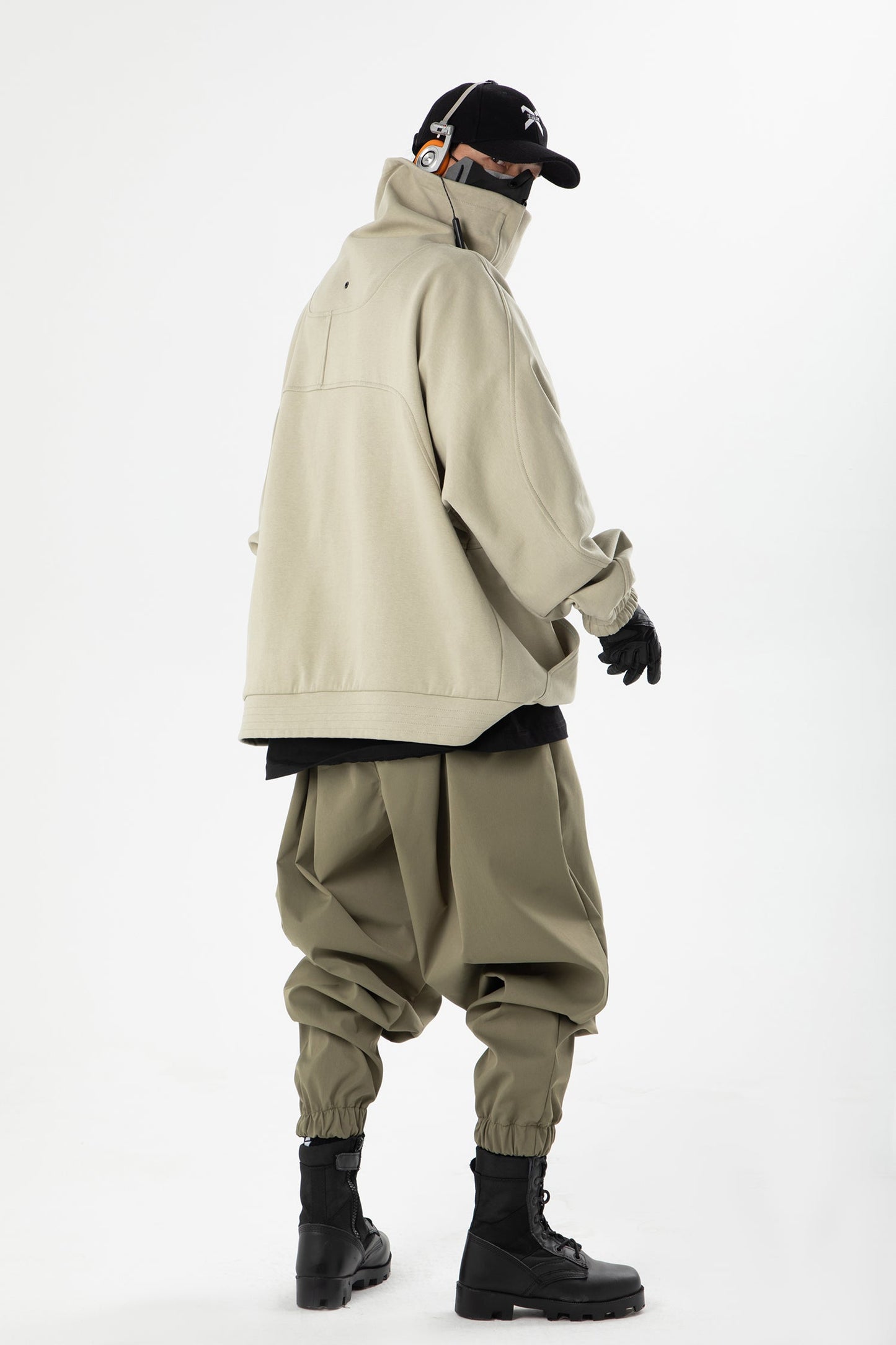 HiH49 Pull Col Montant Précision Olive